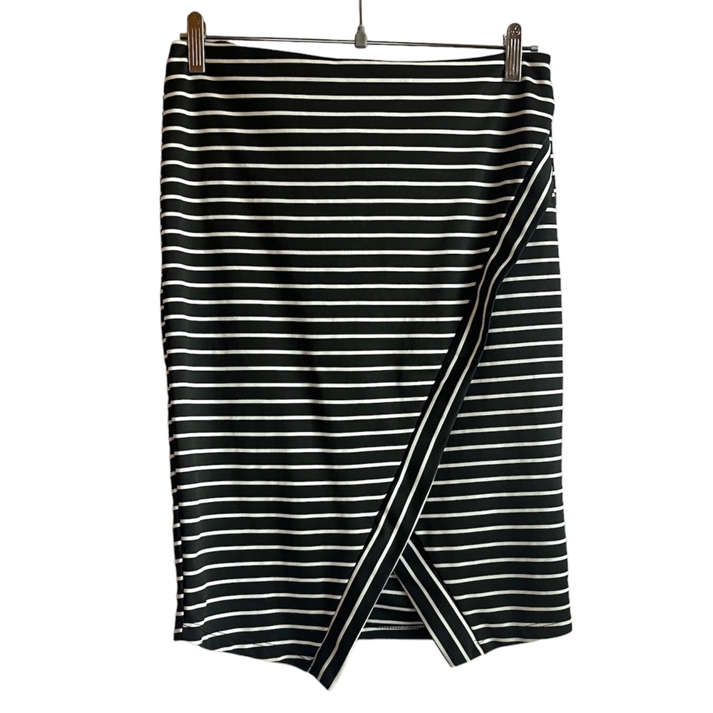 Love Culture Asymmetrical Striped Pencil Skirt